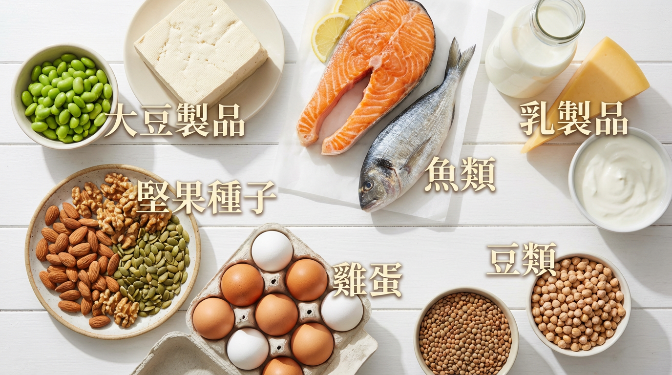 各種富含蛋白質的食物