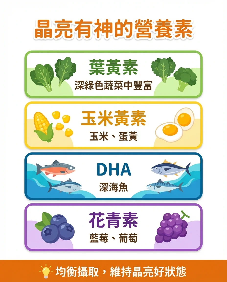 上班族護眼營養素圖解