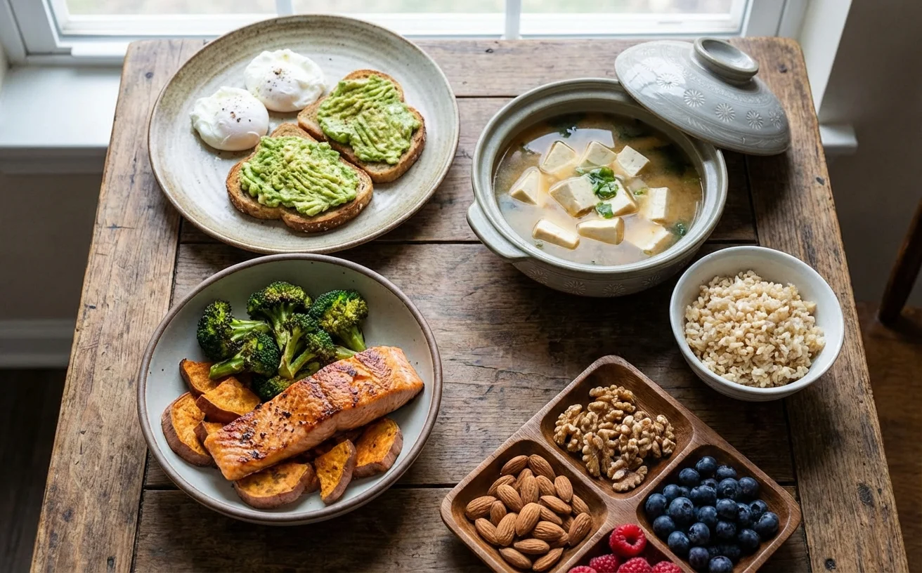 一日營養補給飲食：早午晚餐與點心