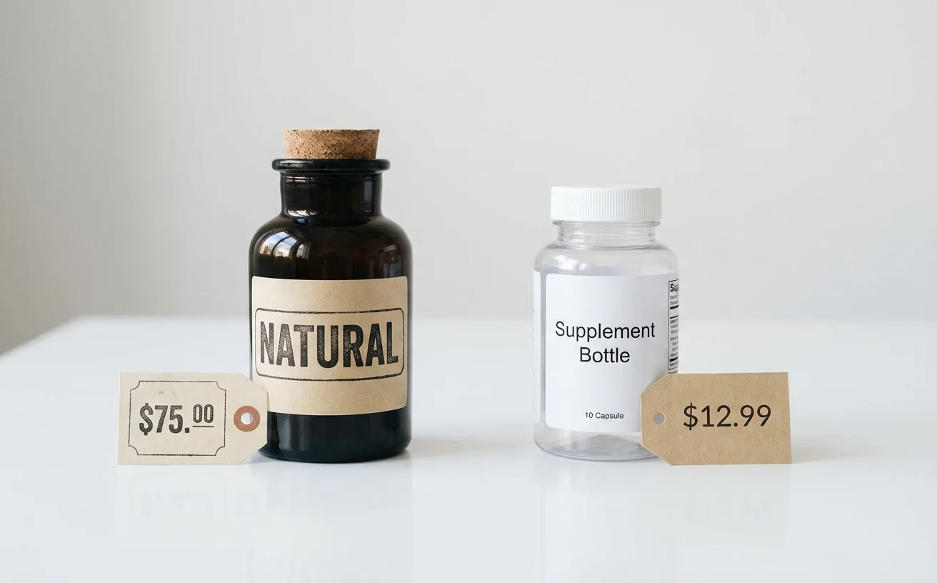 天然標籤高價營養品vs普通營養品對比