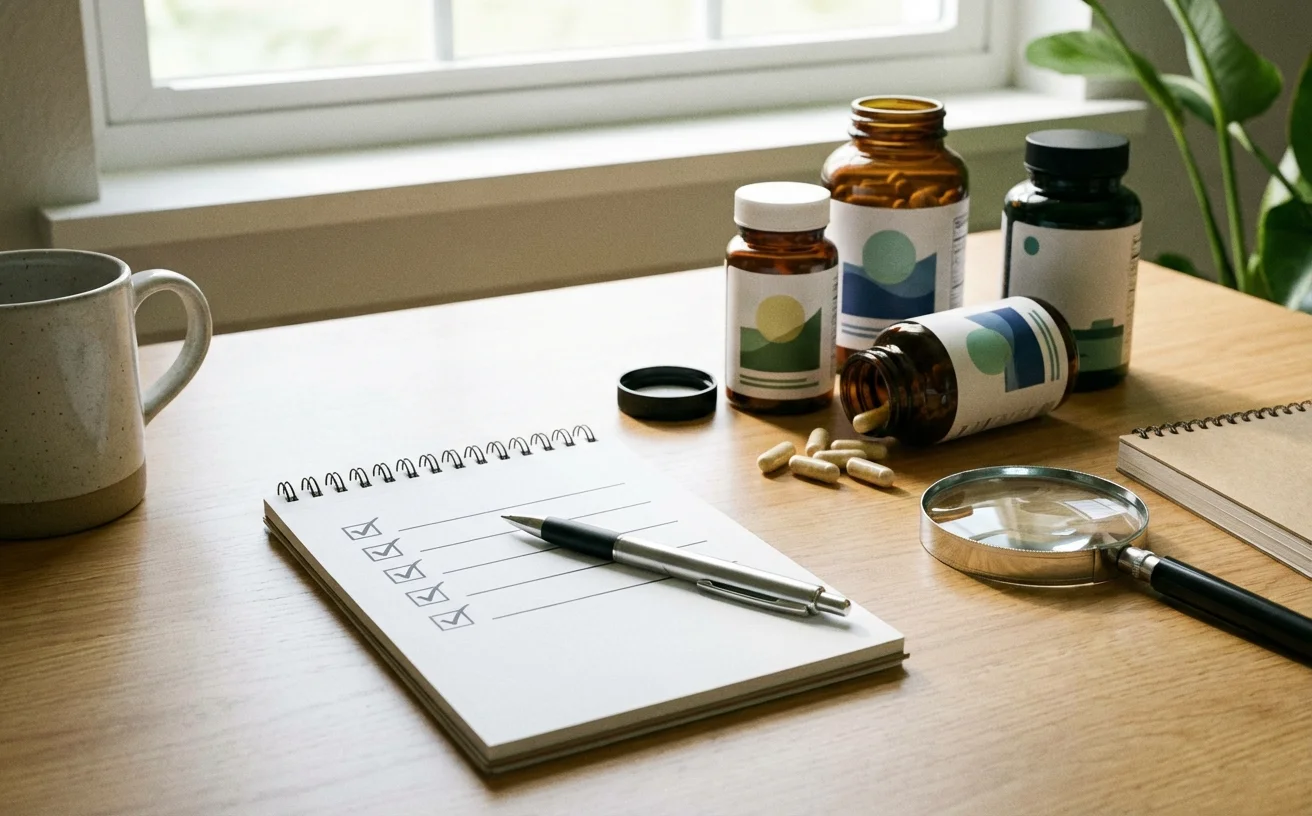 營養品選購清單筆記與瓶罐