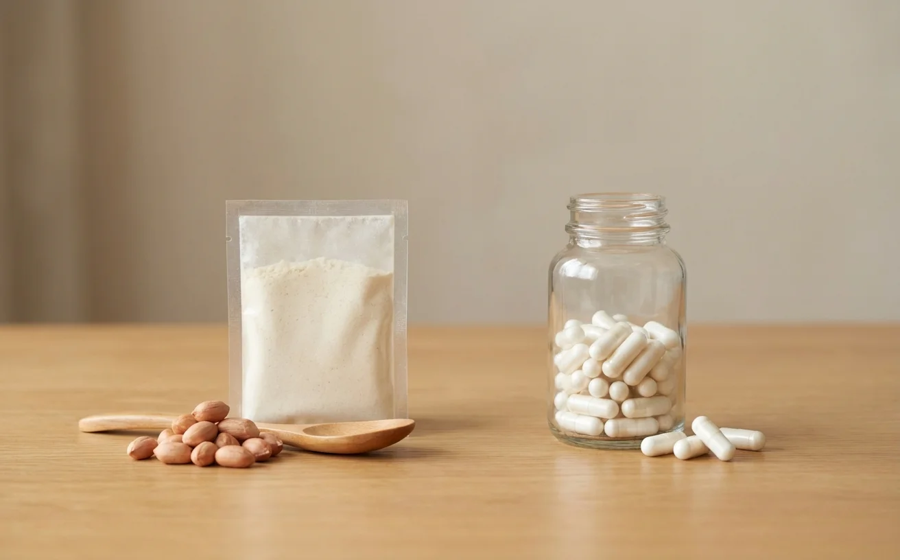 花生肽與葡萄糖胺產品並排比較