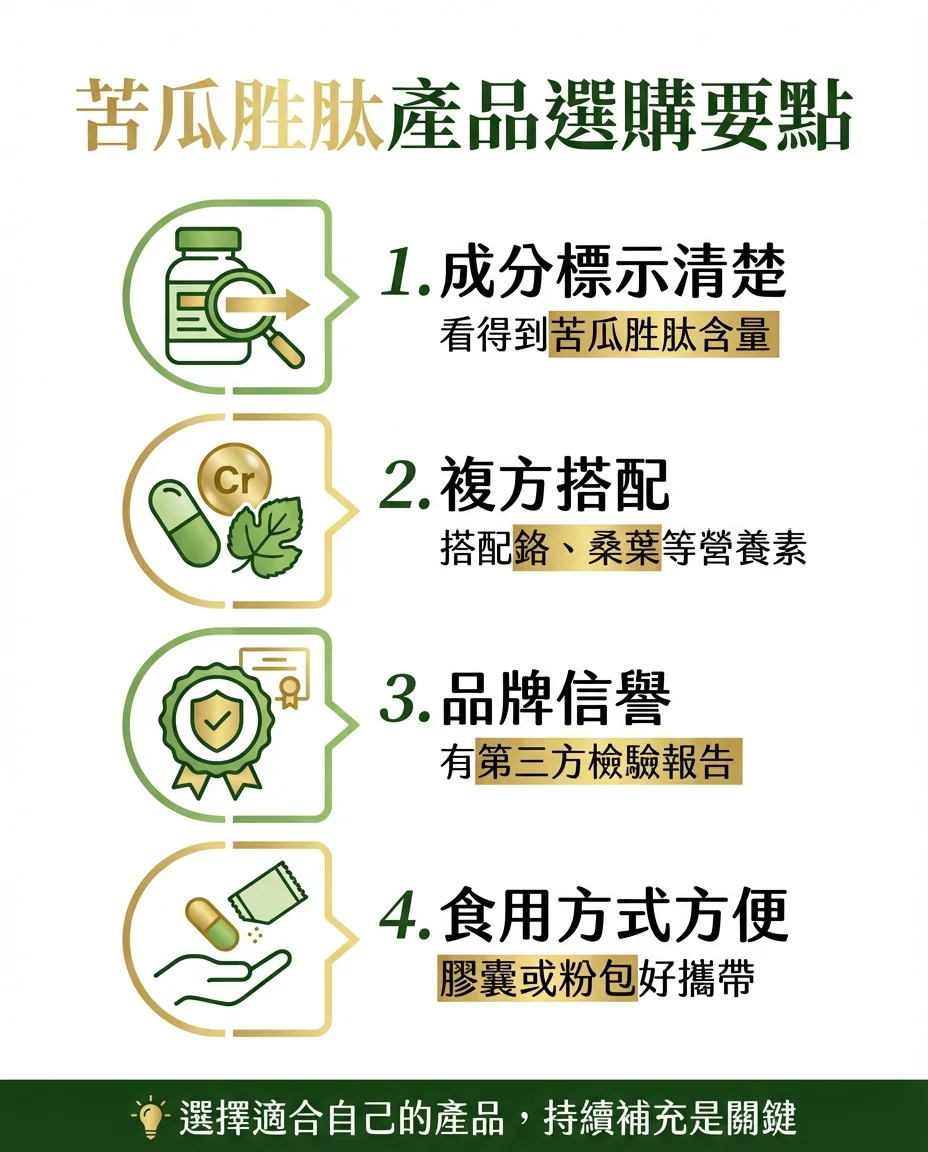 苦瓜胜肽產品選購要點圖解
