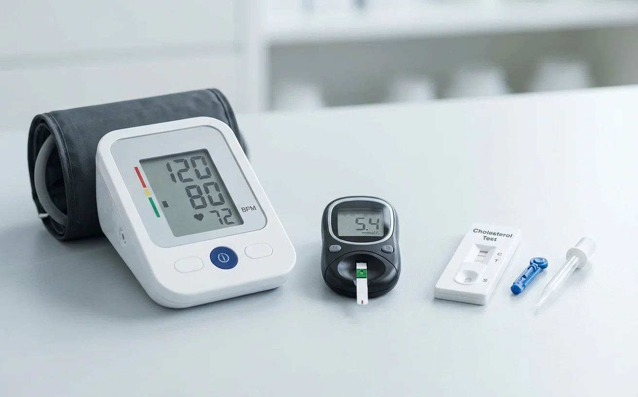健康指標偏高檢測器材：血壓計血糖機膽固醇