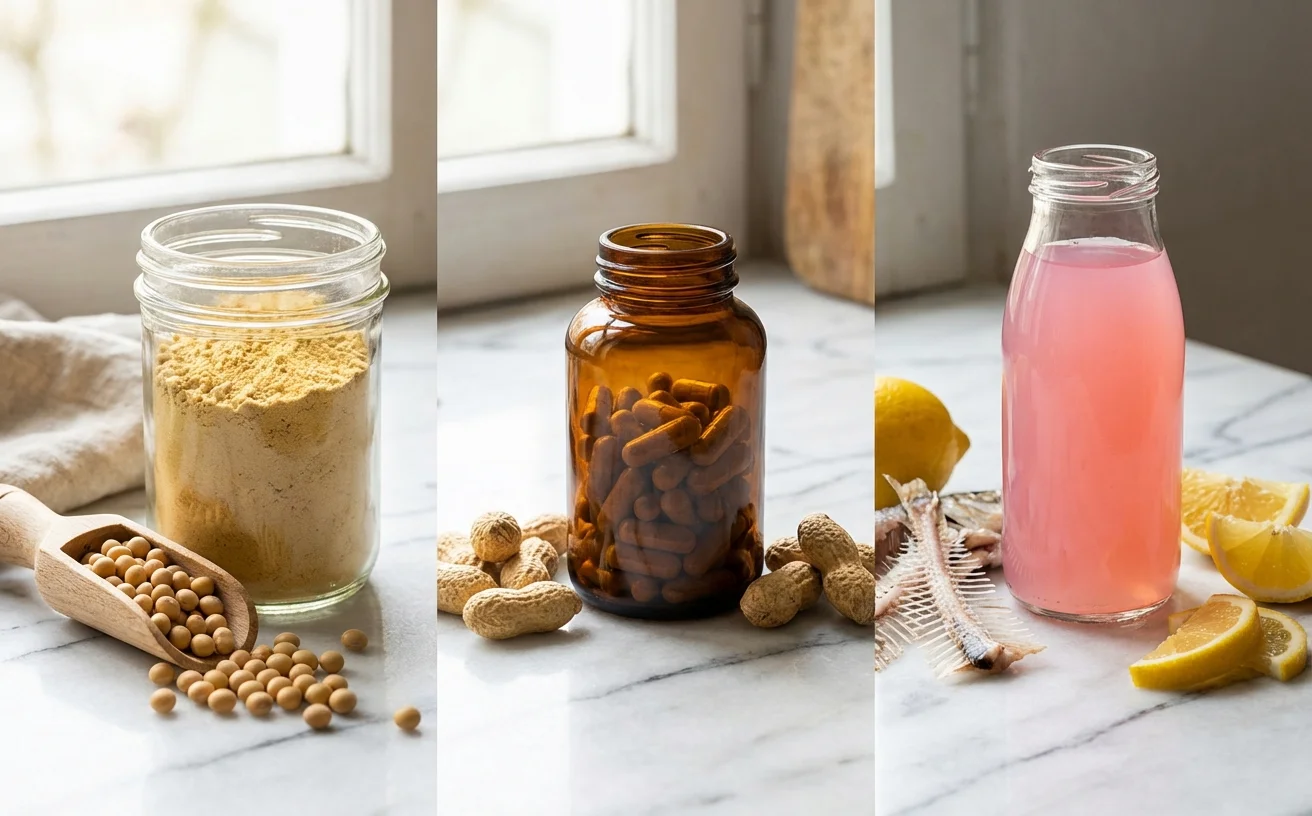 三種肽類營養品：大豆肽花生肽膠原蛋白肽