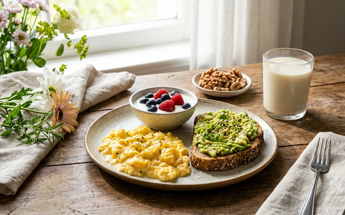 黃金早餐公式：蛋酪梨全穀吐司優格堅果