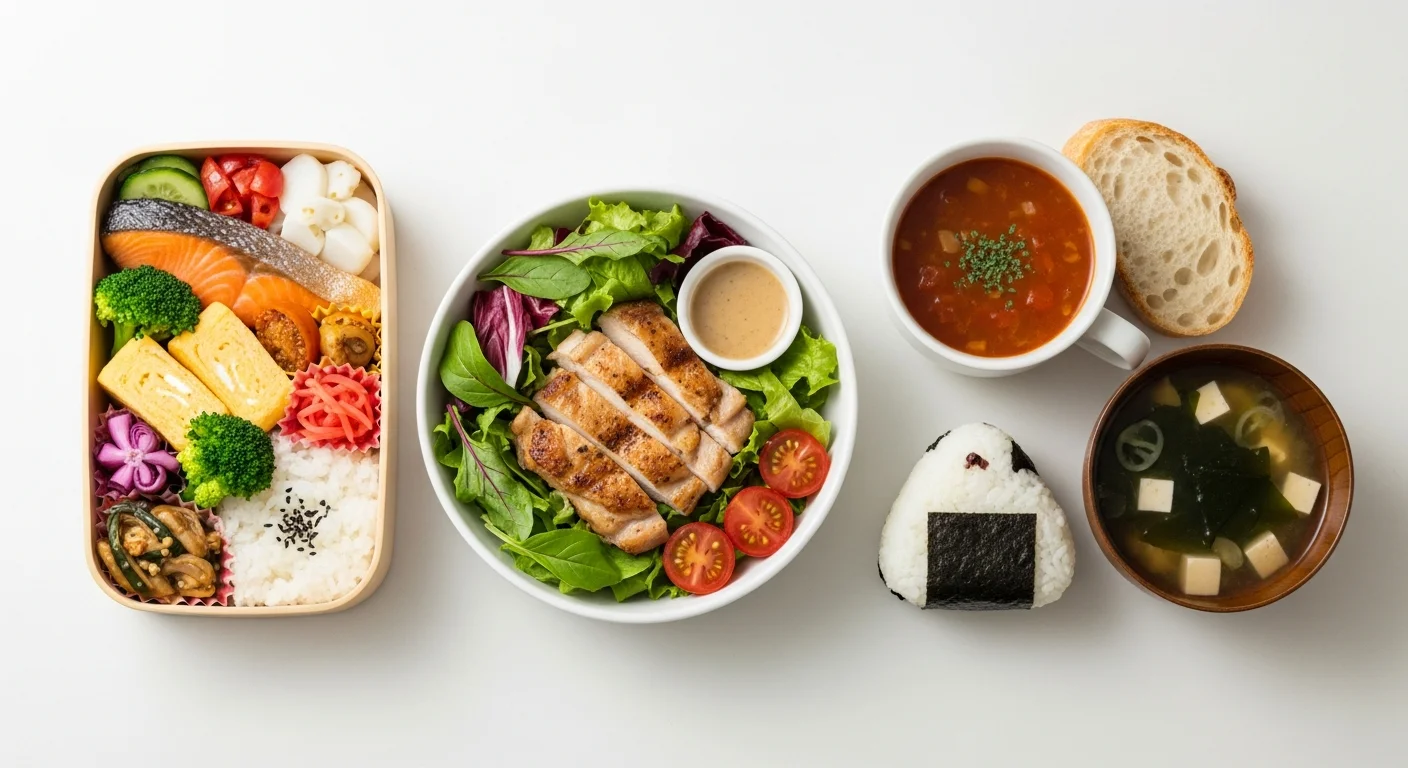 均衡午餐天然食材擺盤